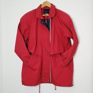 Sequence VI Petite 90s Red Vented Classic Jacket Zippered Outerwear Drawstring S